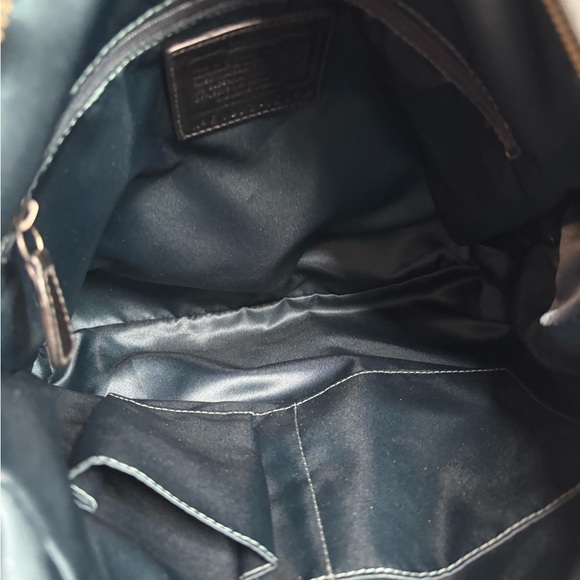 COACH LIMITED EDITION"KRISTIN" GUNMETAL STUDDED PLEATED LEATHER HANDBAG 15360 - Picture 9 of 9